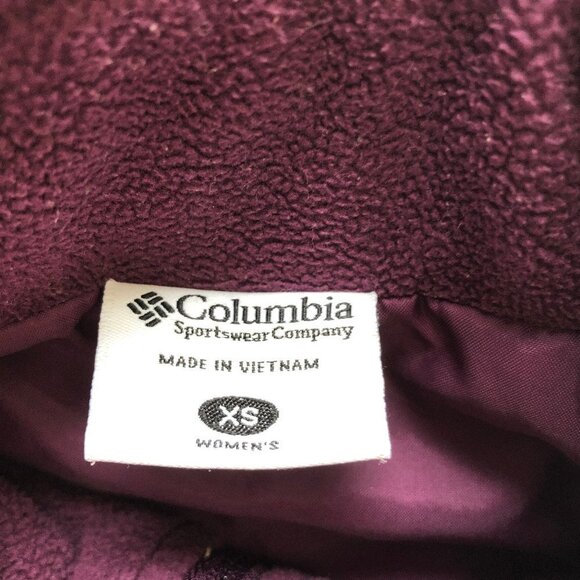COLUMBIA Plum Quilted & Fleece Vest XS - Picture 4 of 7